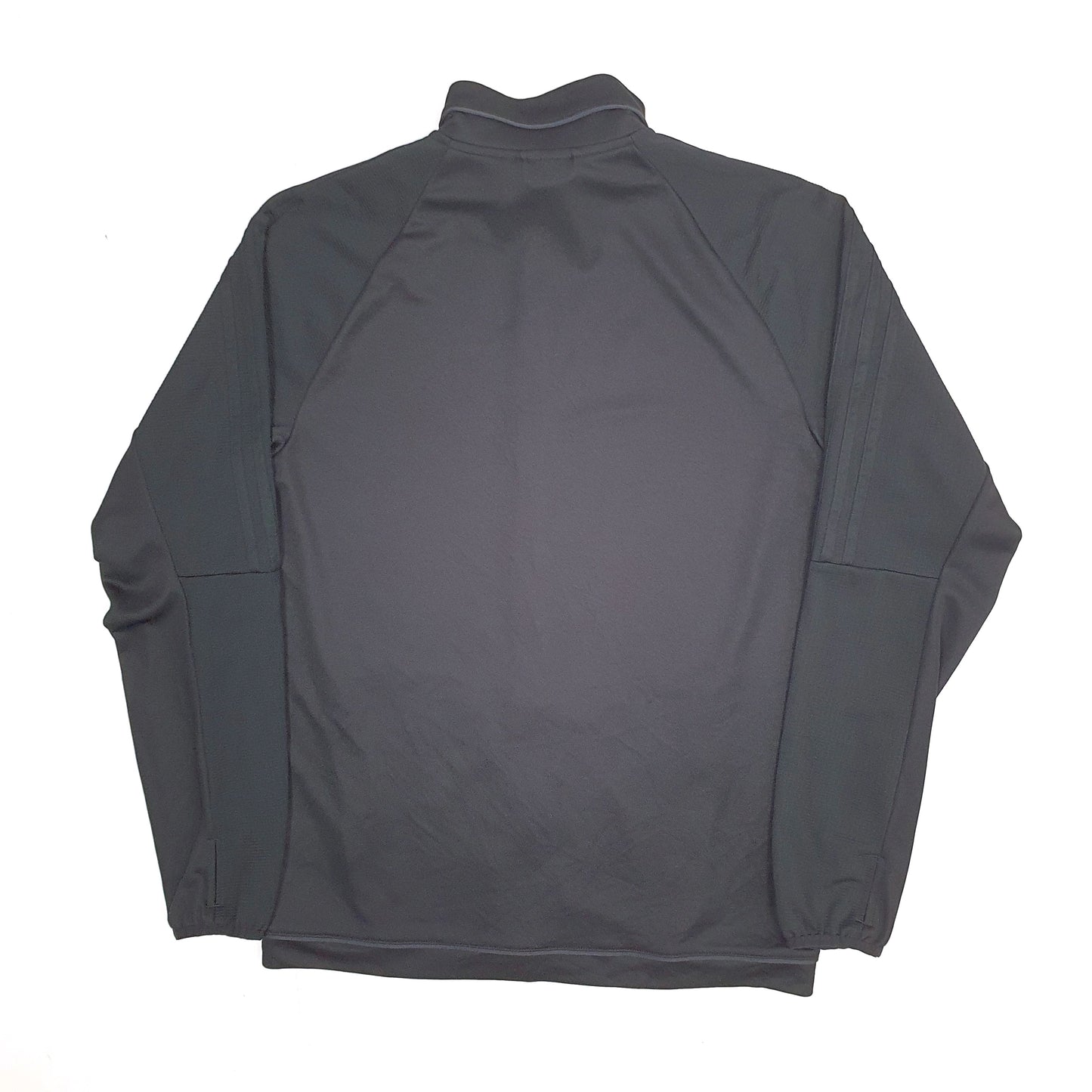 Mens Black Adidas Climalite Running Activewear Full Zip Jumper