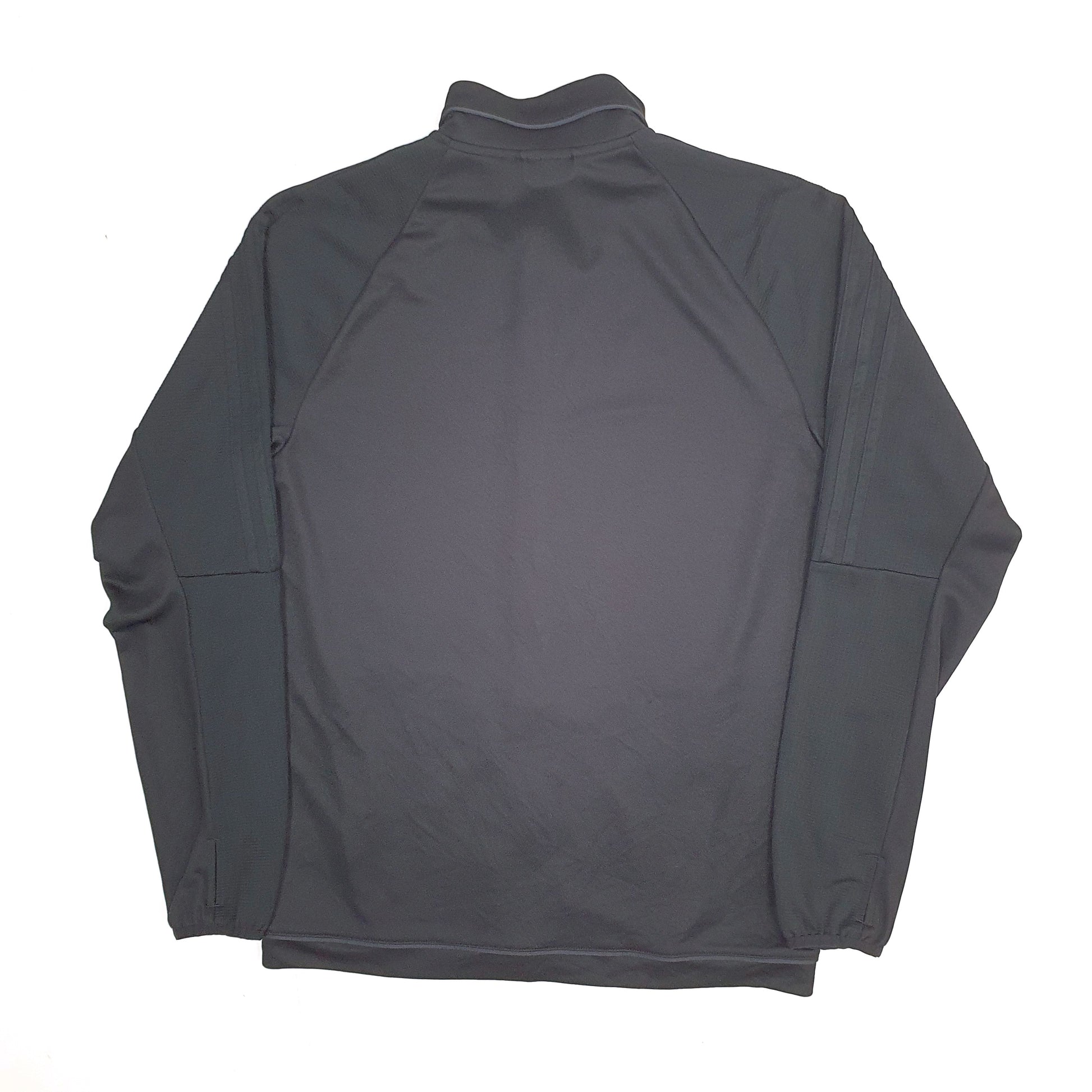 Mens Black Adidas Climalite Running Activewear Full Zip Jumper