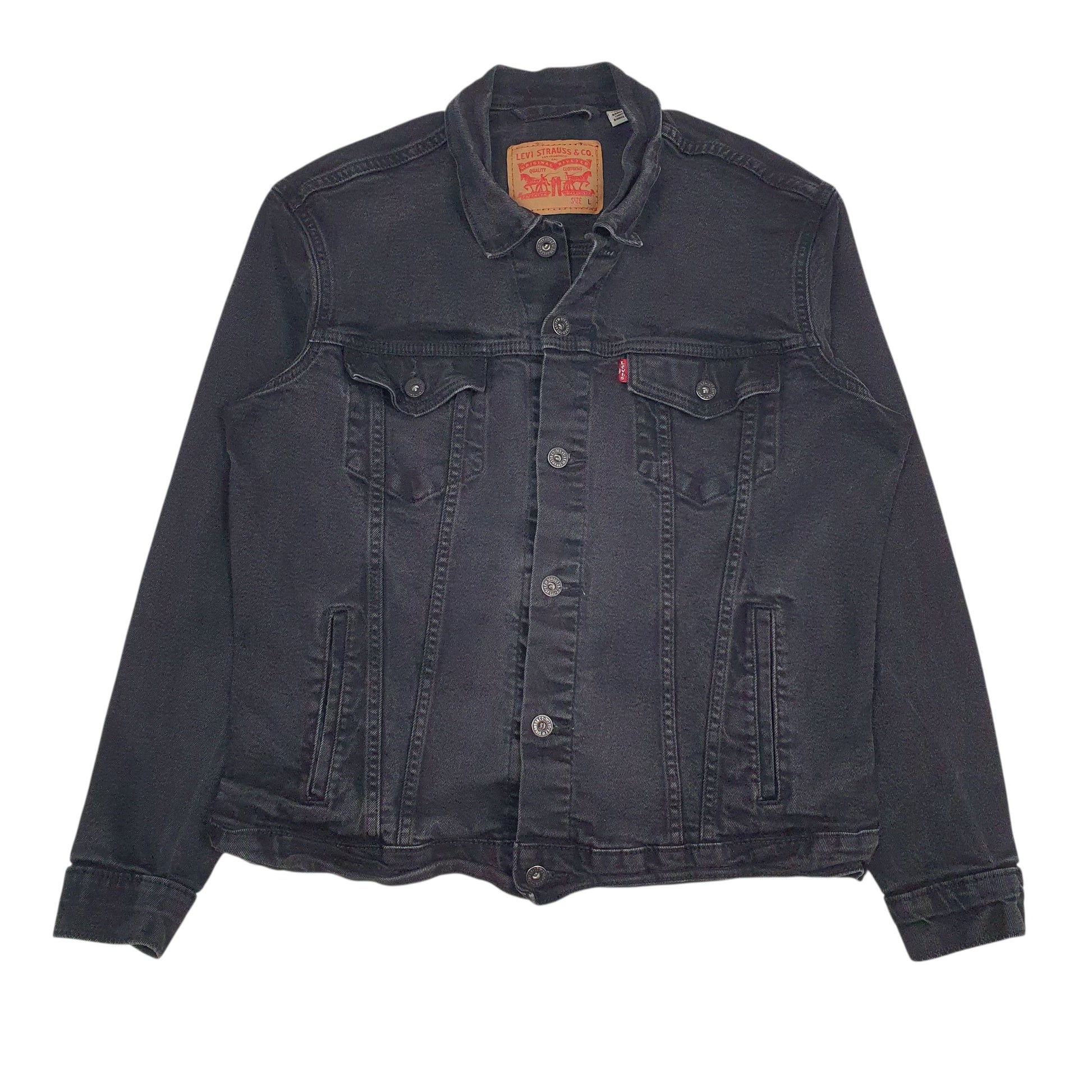 Mens Black Levis   Coat