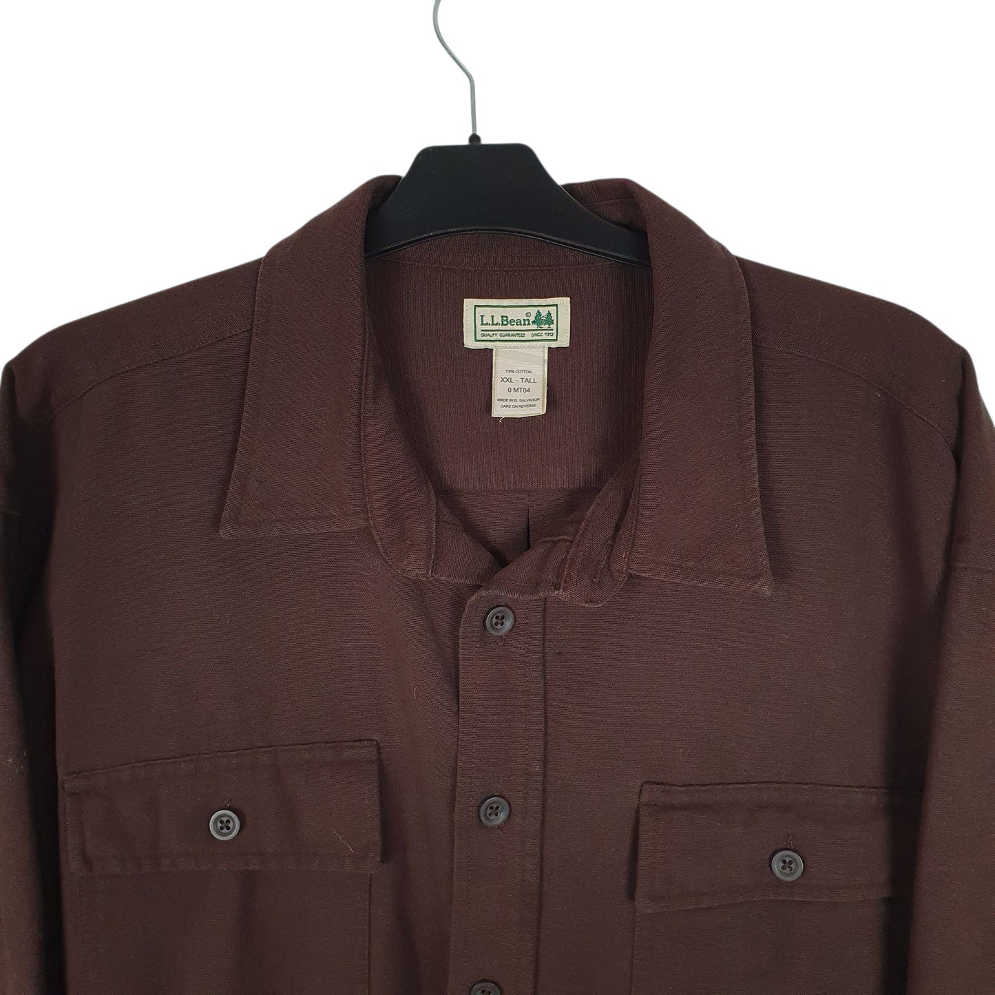 Mens Brown L.L.Bean Thick Heavy  Shirt