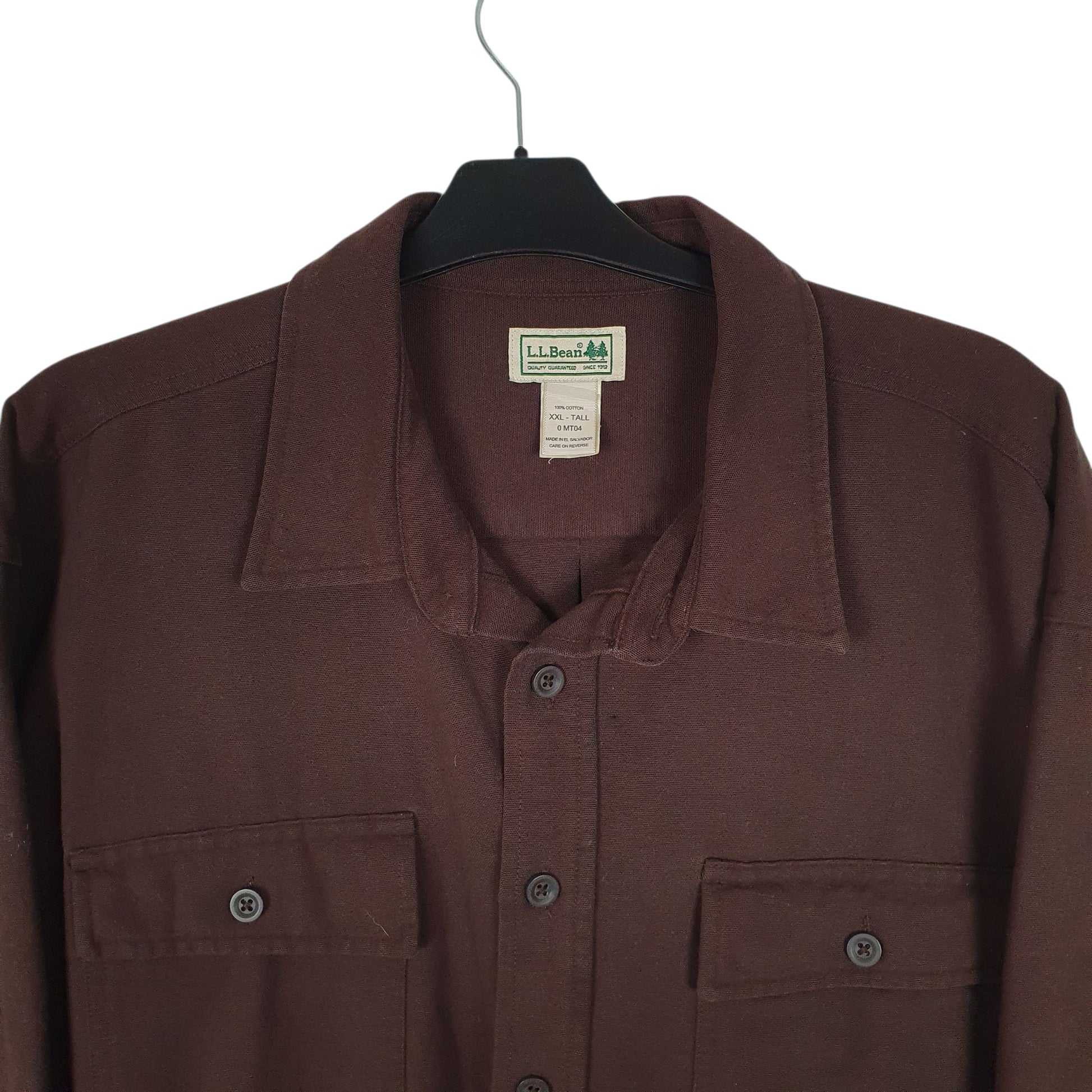 Mens Brown L.L.Bean Thick Heavy  Shirt