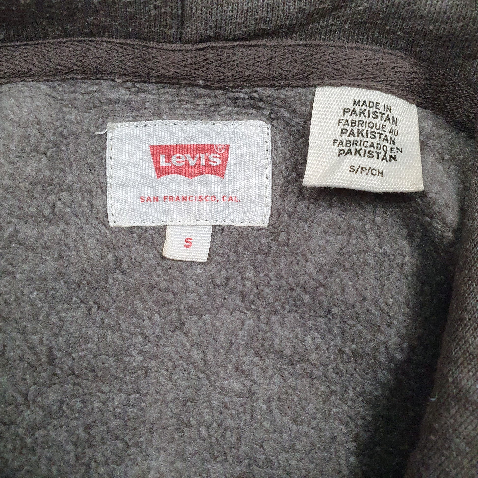 Mens Grey Levis  Hoodie Jumper