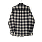 Mens Grey L.L.Bean Thick Chamois Plaid  Shirt