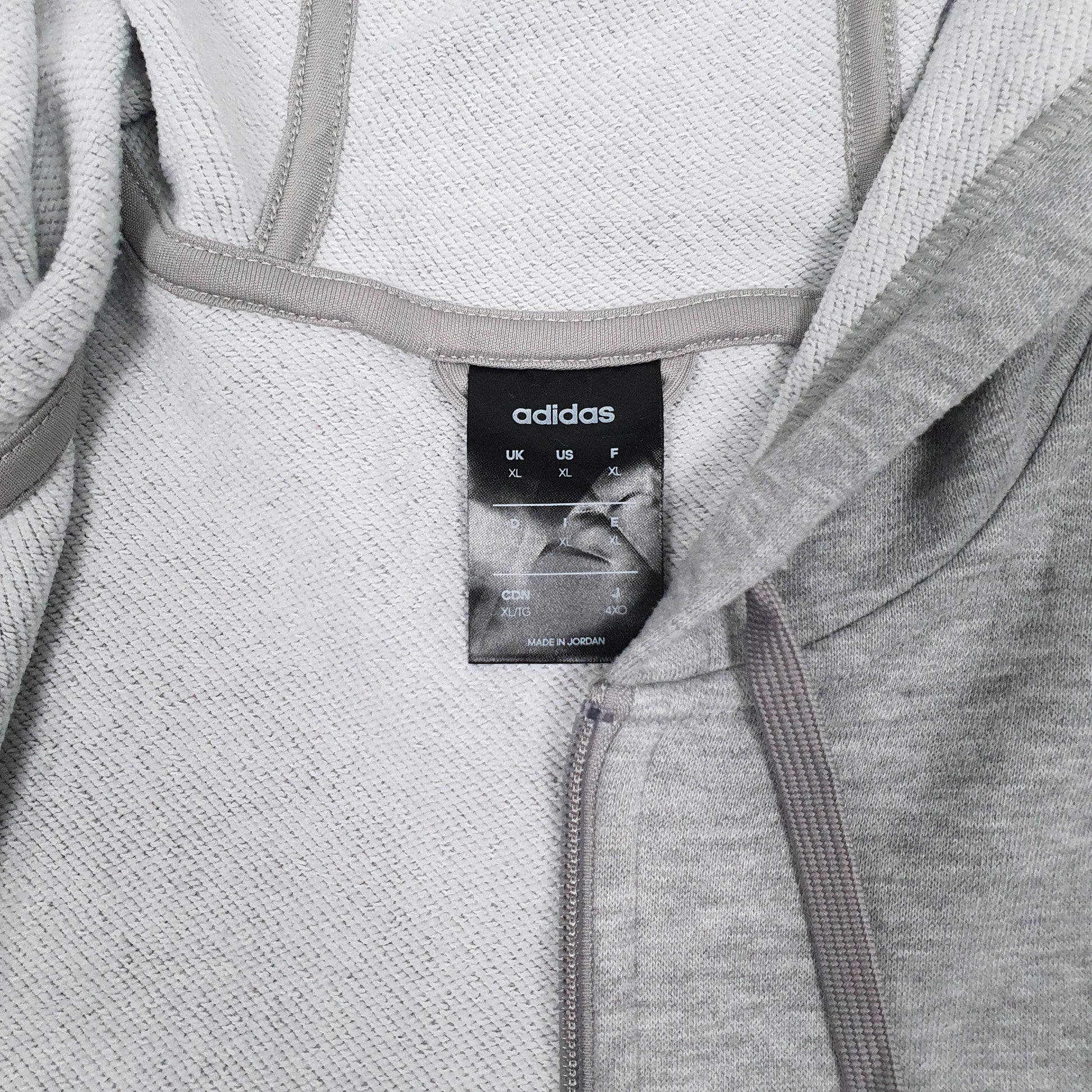 Mens Grey Adidas  Full Zip Jumper