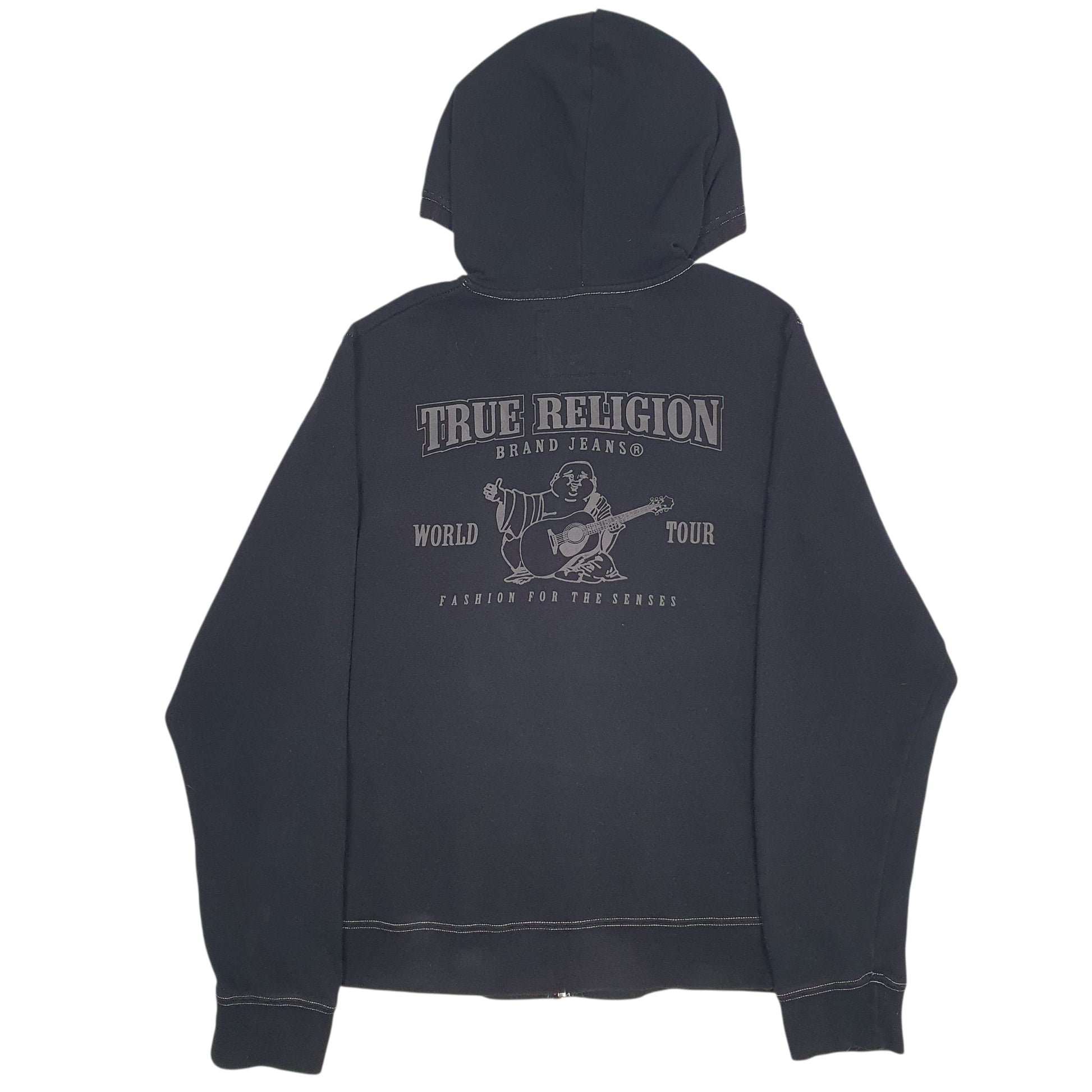 Mens Black True Religion  Full Zip Jumper