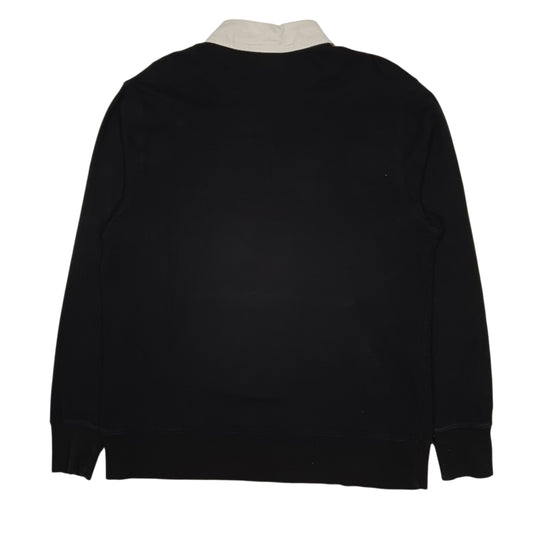 Mens Black Champion Rugby Shirt Crewneck Jumper