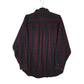 Mens Burgundy L.L.Bean Thick Flannel Plaid  Shirt