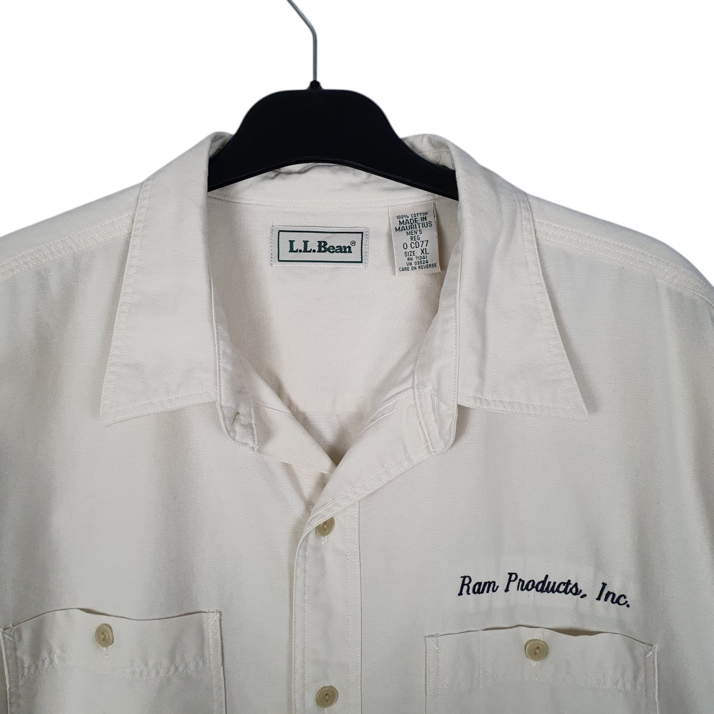 Mens Cream L.L.Bean   Shirt