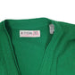 Mens Green Lacoste Izod Vintage 1980s Cardigan Jumper