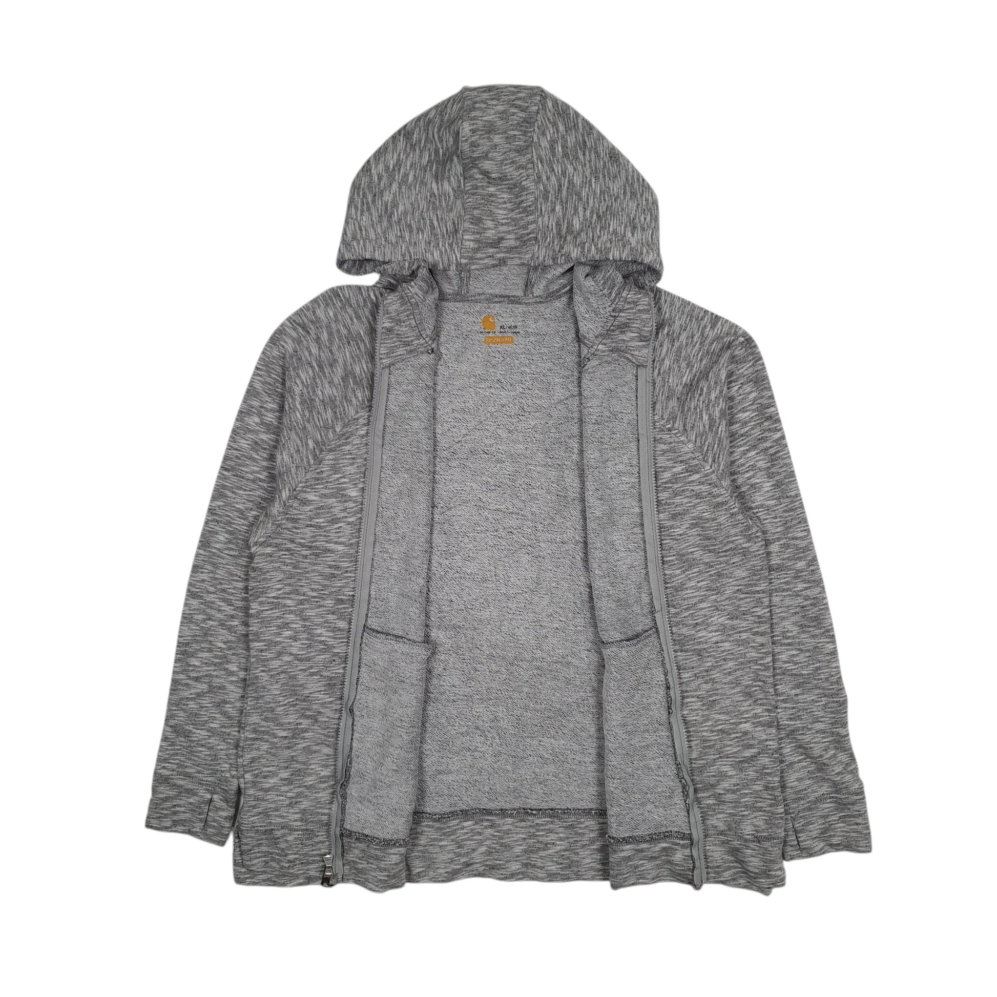 Womens Grey Carhartt Hoodie Full Zip Jumper