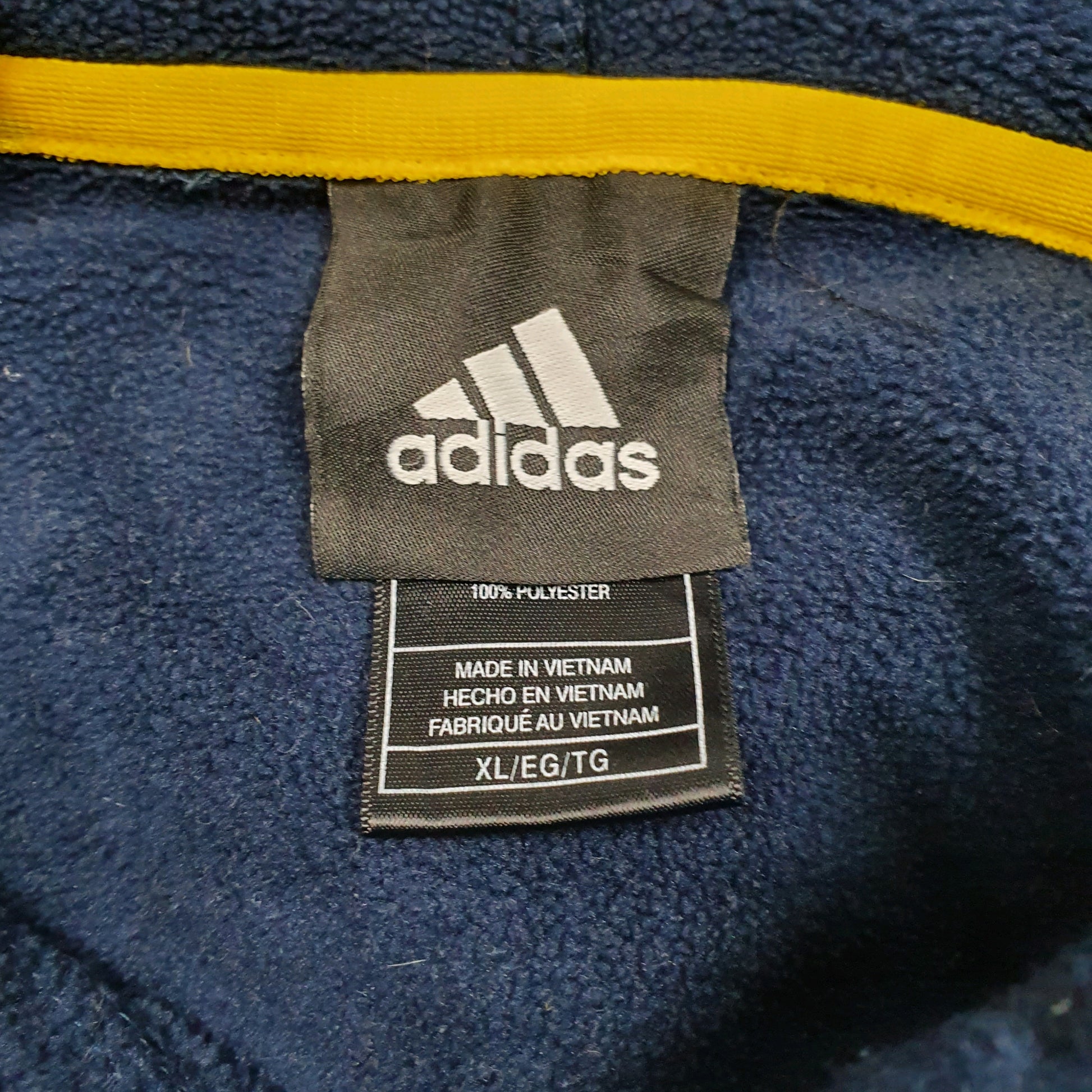 Mens Navy Adidas Michigan Hoodie Jumper
