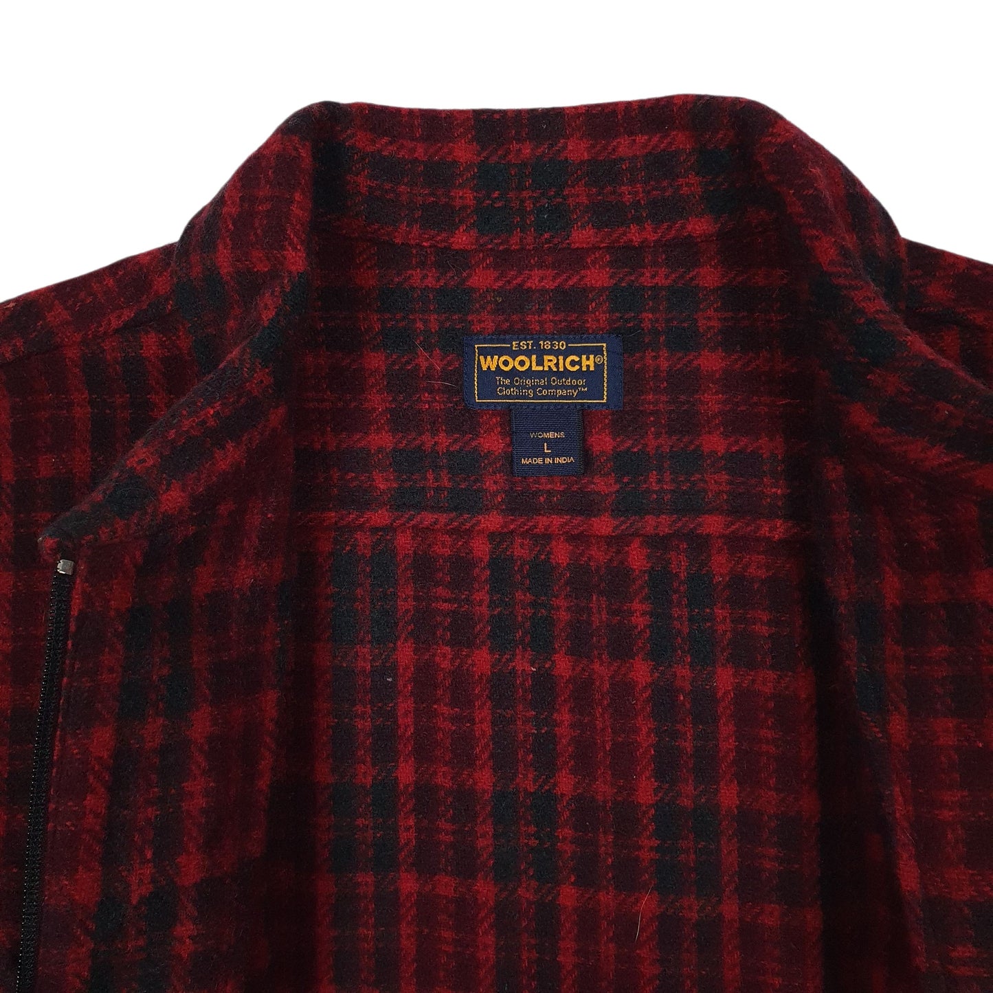 Womens Red Woolrich Plaid Mackinaw Cruiser  Coat