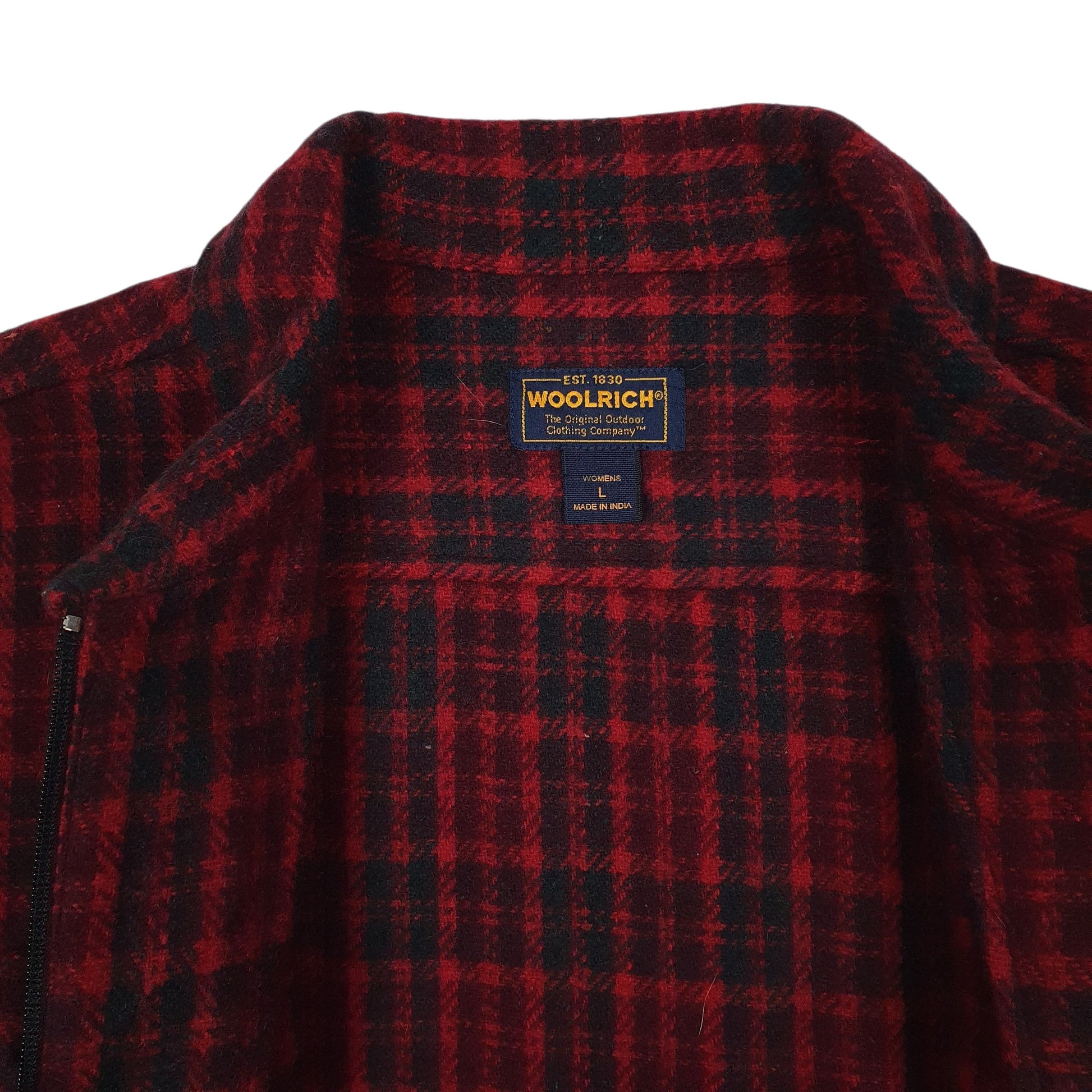 Womens Red Woolrich Plaid Mackinaw Cruiser  Coat