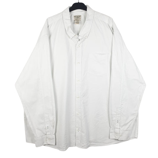 Mens White L.L.Bean  Long Sleeve Shirt