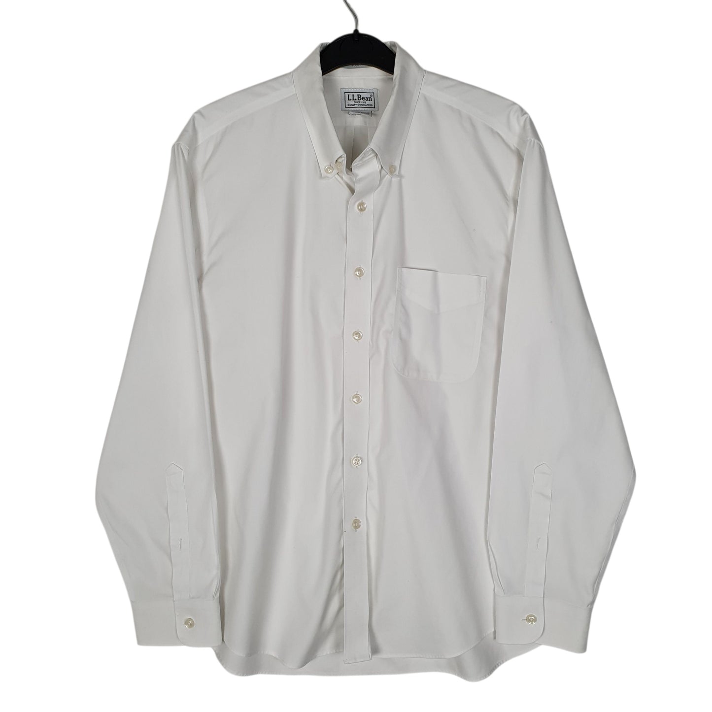 Mens White L.L.Bean  Long Sleeve Shirt