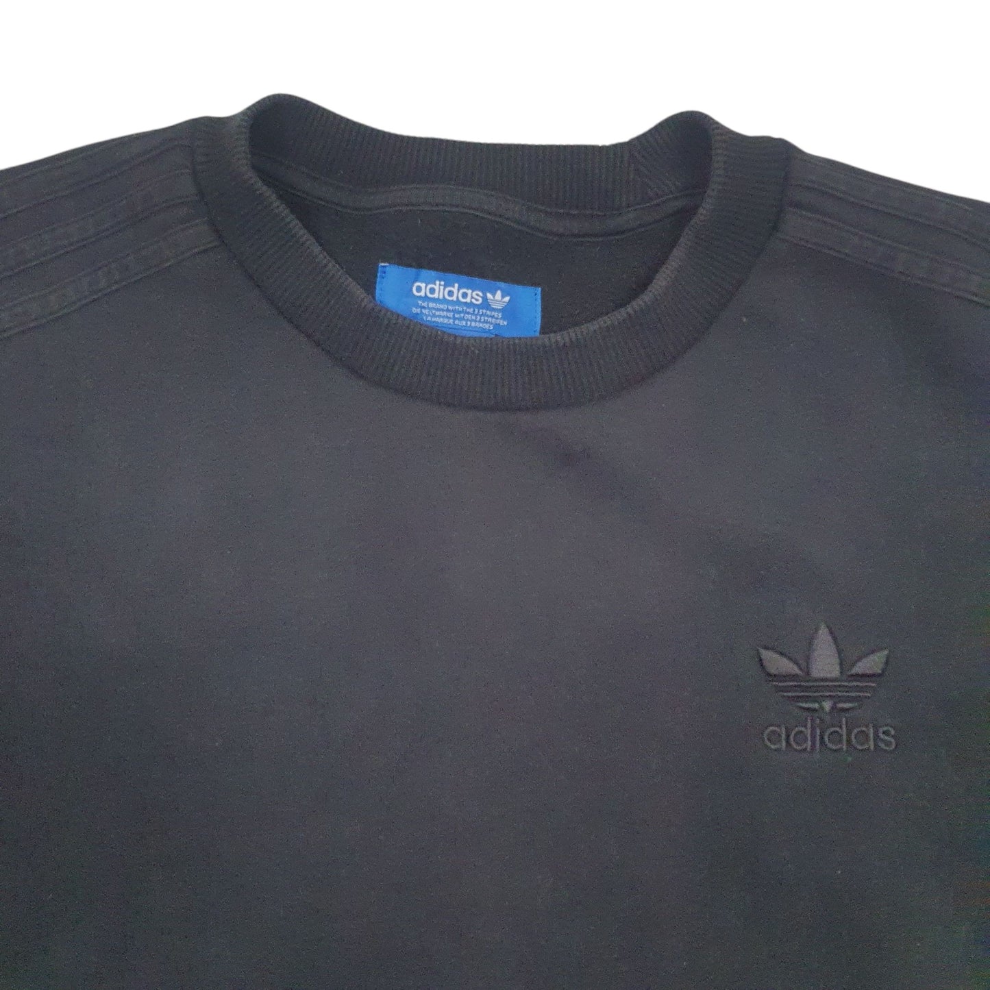 Mens Black Adidas  Crewneck Jumper