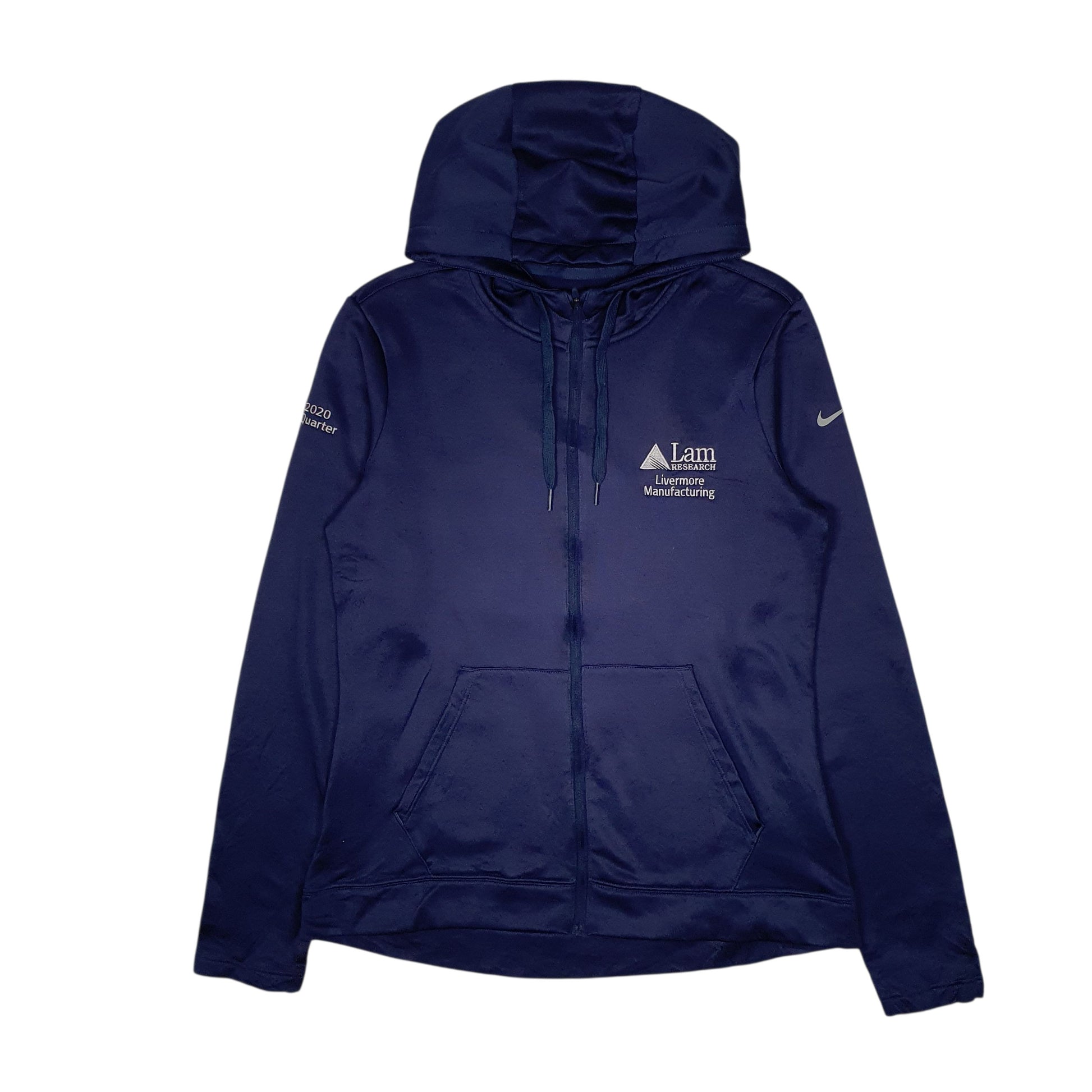 Womens Navy Nike Dri Fit Hoodie Full Zip Jumper