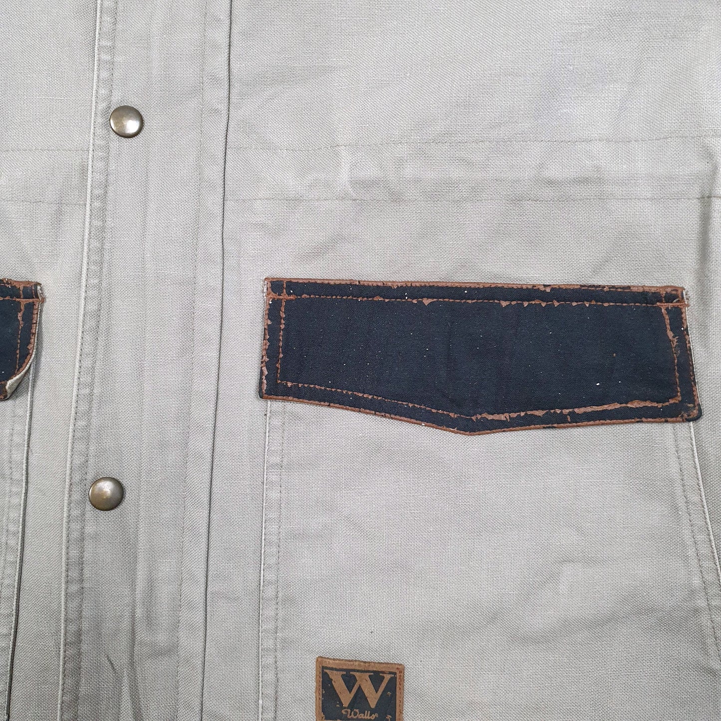 Mens Beige Walls Vintage 90s Western Field Chore  Coat