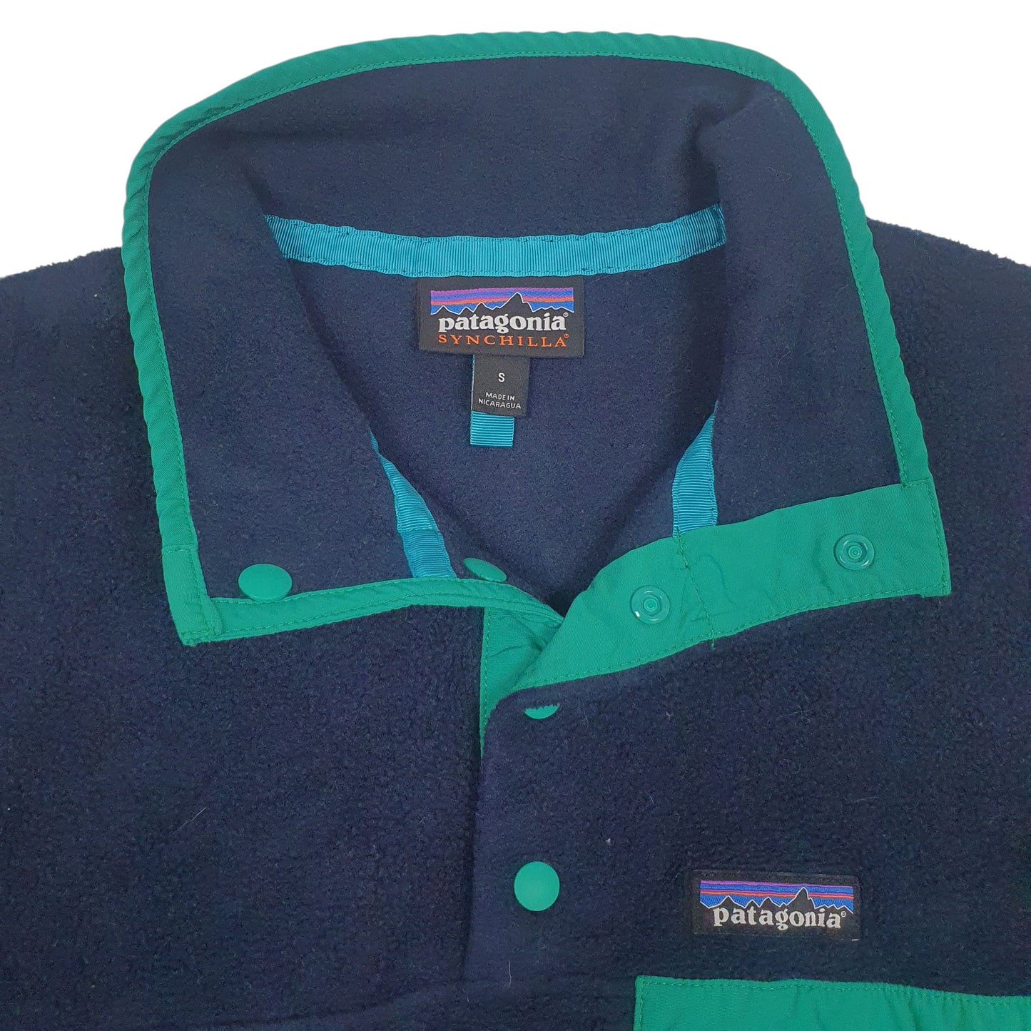 Womens Navy Patagonia Synchilla Snap-T Quarter Zip Jumper