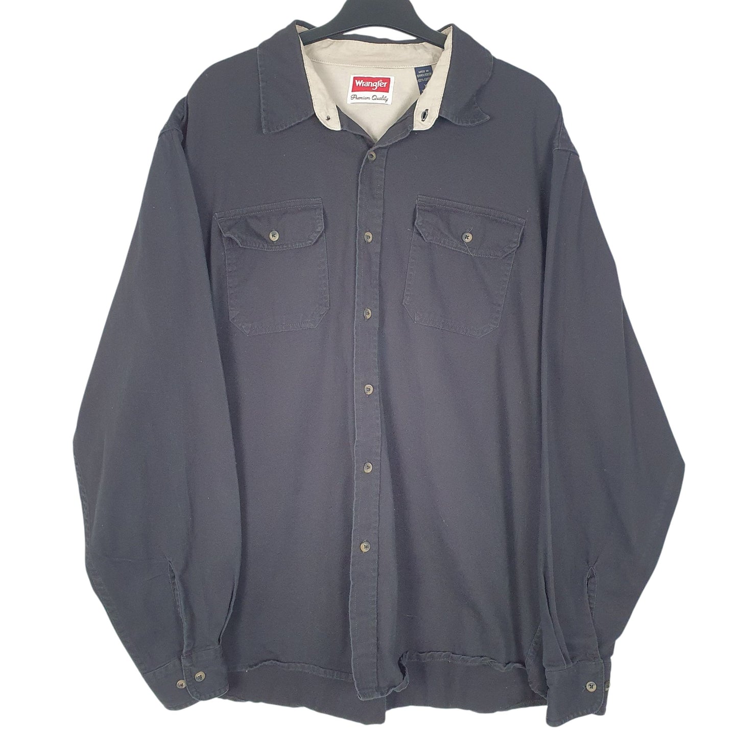 Mens Black Wrangler  Long Sleeve Shirt