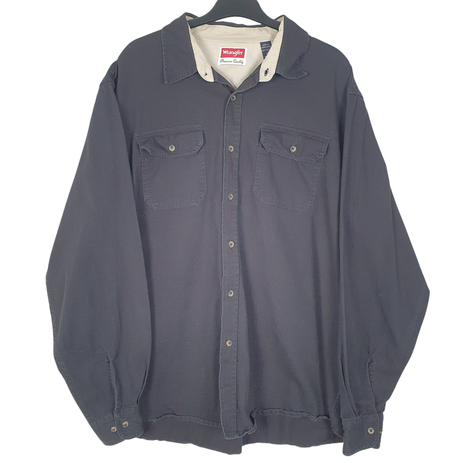 Mens Black Wrangler  Long Sleeve Shirt