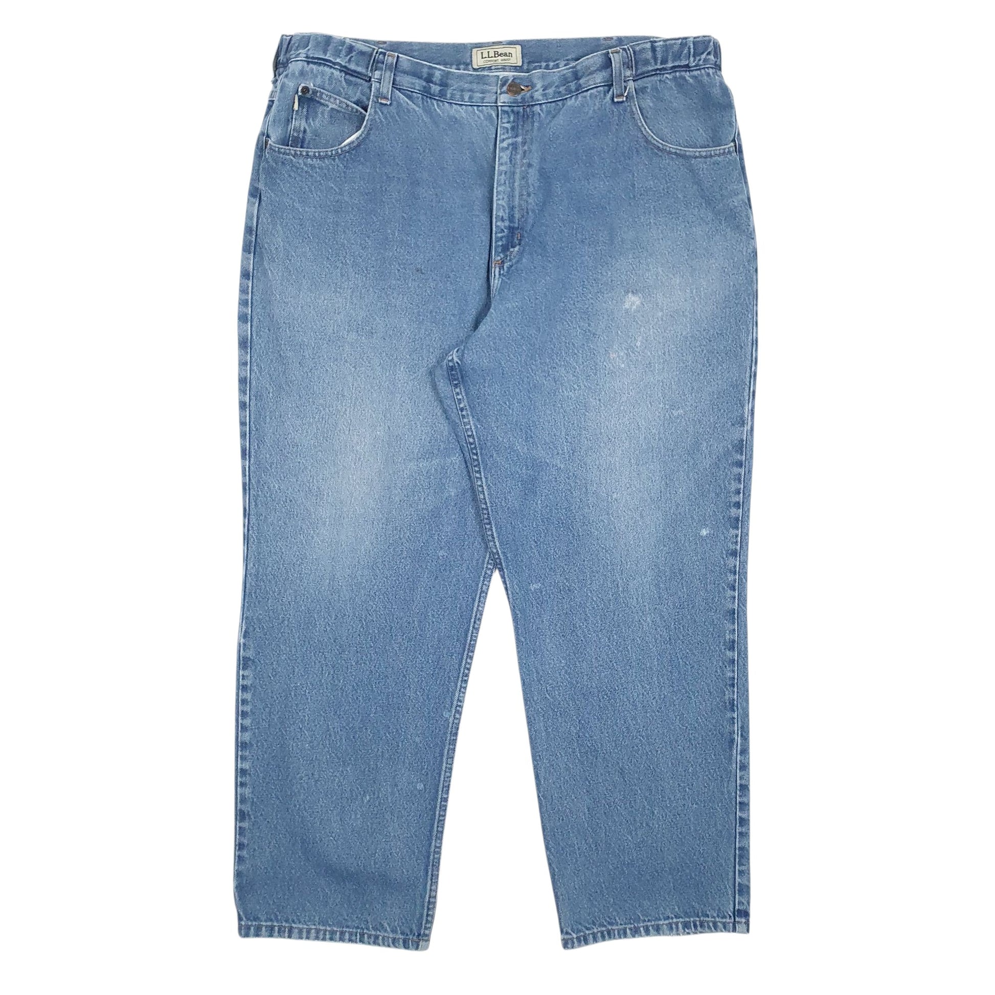 Mens Blue L.L.Bean  Comfort Waist JeansW42 L30