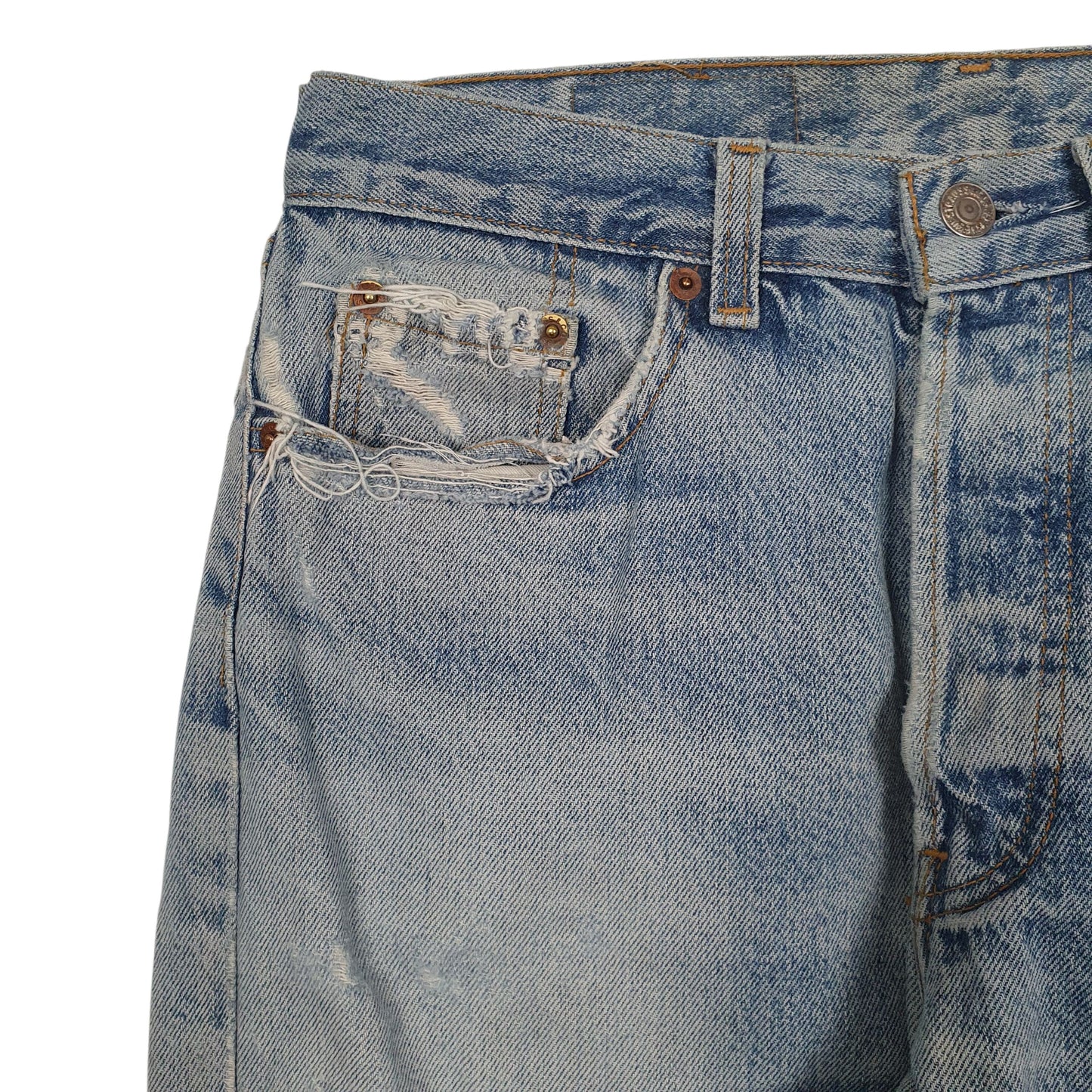 Mens Blue Levis Vintage 00s Quarter Zip Jeans