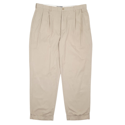 Mens Beige Polo Ralph Lauren Hammond Pant Pleated Chino Trousers