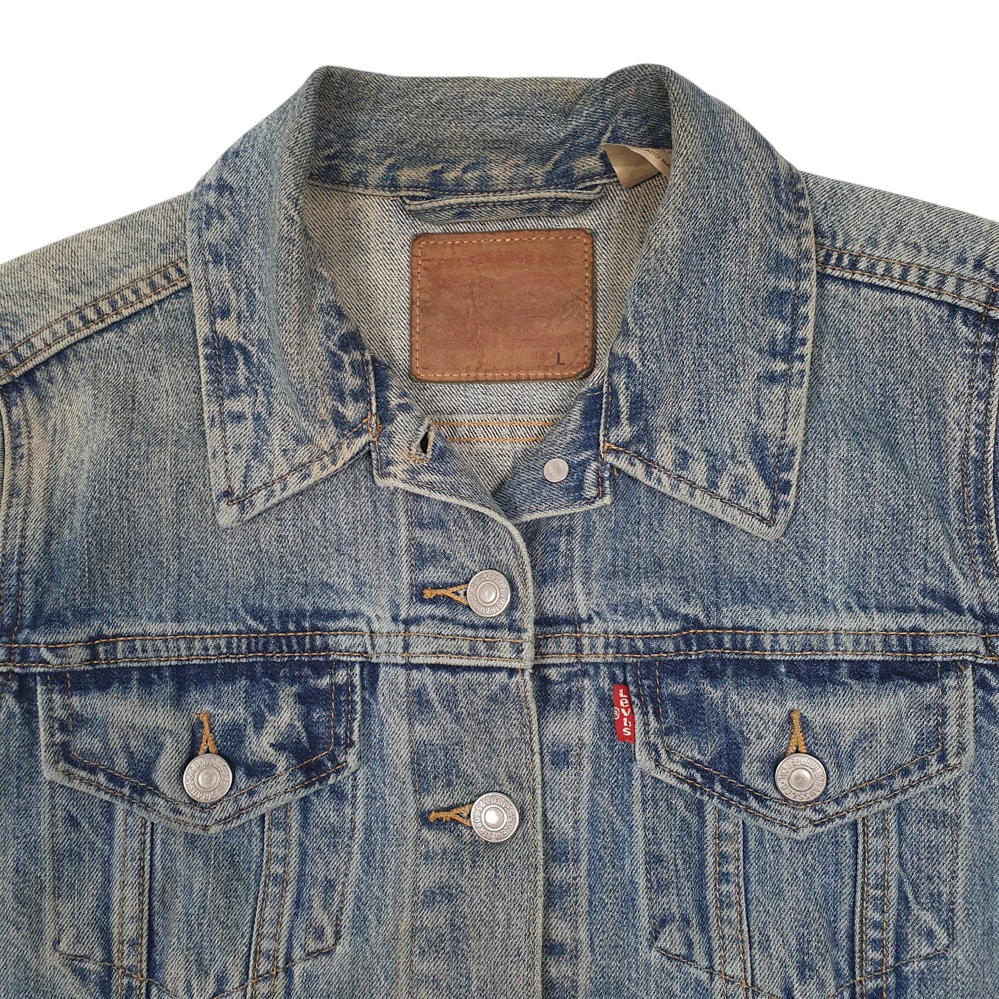 Womens Blue Levis Type 3 Trucker  Coat