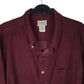 Mens Burgundy L.L.Bean Corduroy  Shirt