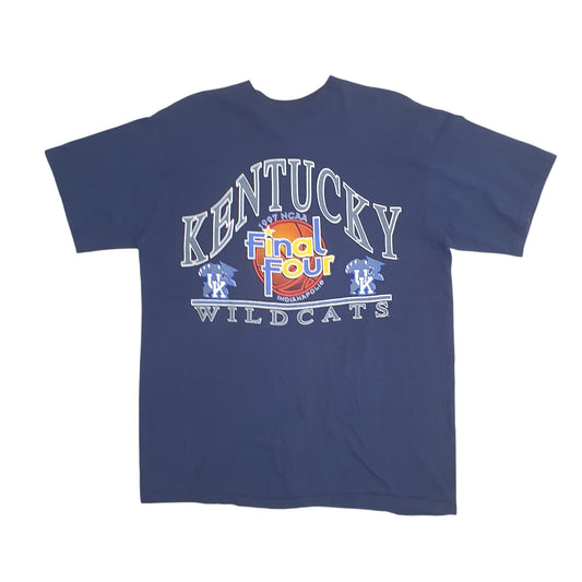 Mens Navy TSI Vintage 90s Kentucky Basketball Short Sleeve T Shirt
