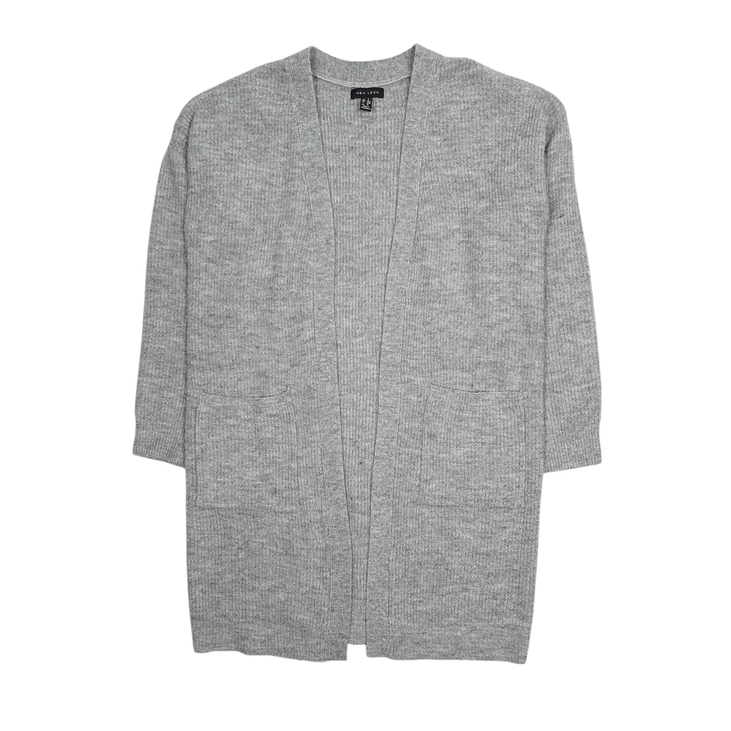 Womens Grey New Look Longline Trench Cardigan Jumper