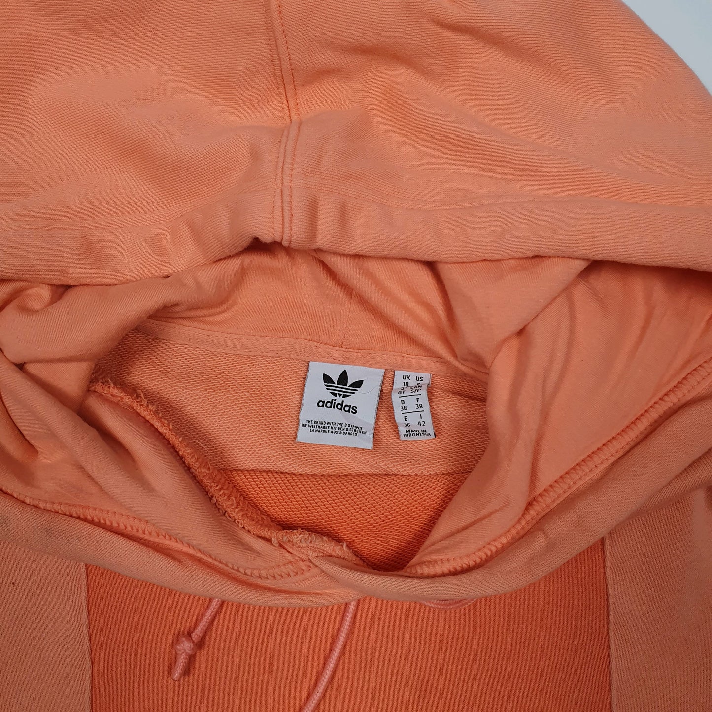 Womens Pink Adidas Crop Top Baggy Hoodie Jumper