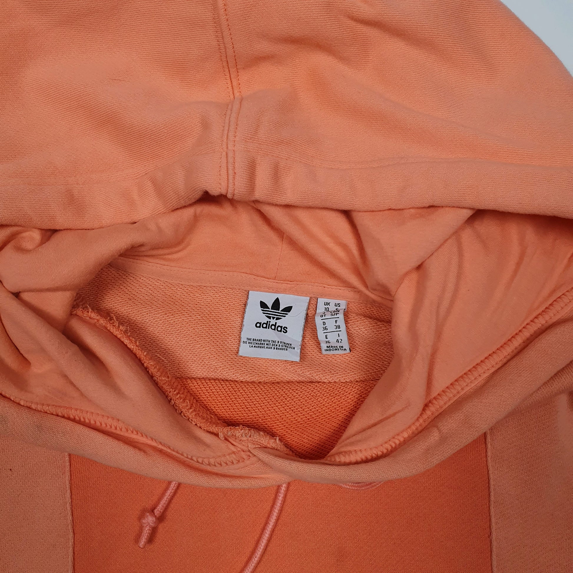 Womens Pink Adidas Crop Top Baggy Hoodie Jumper