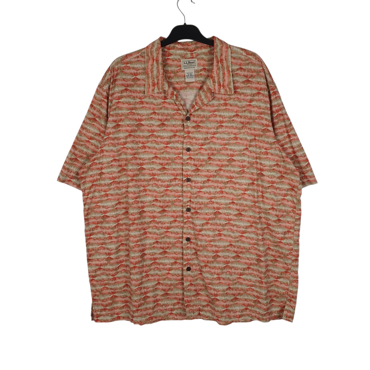 Mens Red L.L.Bean  Short Sleeve Shirt