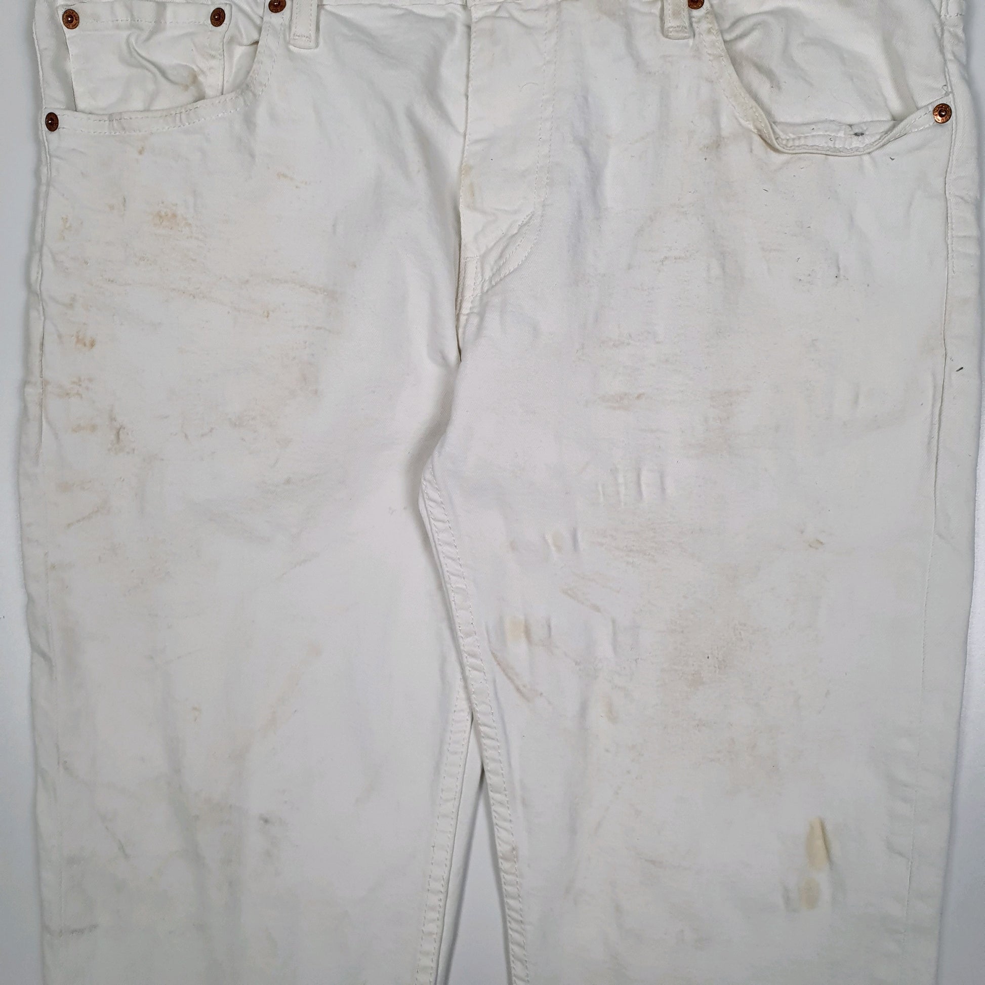 Mens White Levis   Jeans