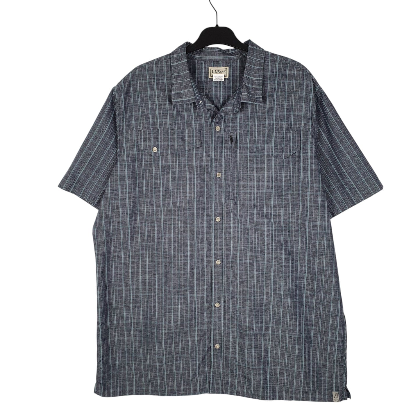 Mens Navy L.L.Bean  Short Sleeve Shirt