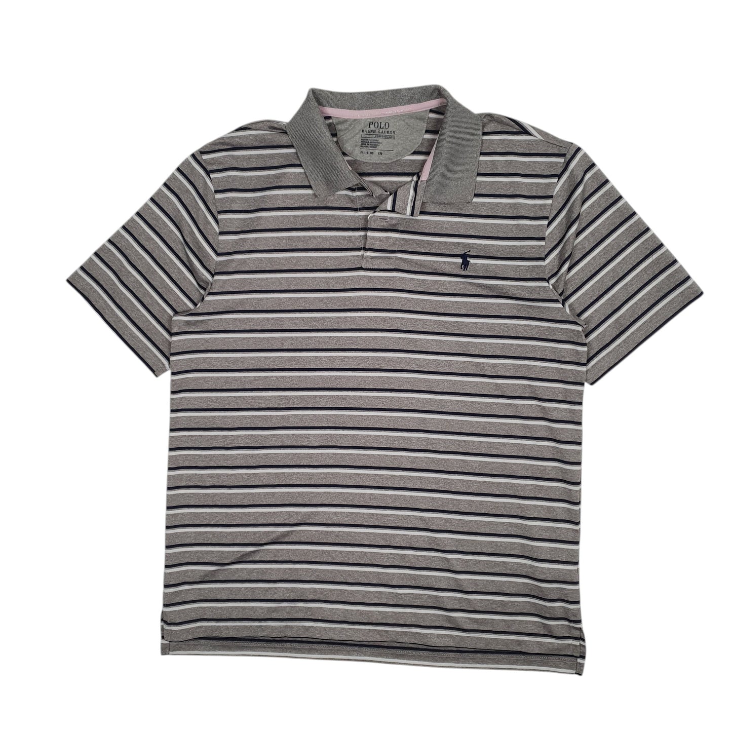 Mens Grey Polo Ralph Lauren Performance Short Sleeve Polo Shirt