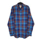 Mens Blue L.L.Bean Scotch Plaid Flannel Long Sleeve Shirt