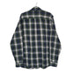 Mens Navy L.L.Bean Scotch Plaid Flannel  Shirt