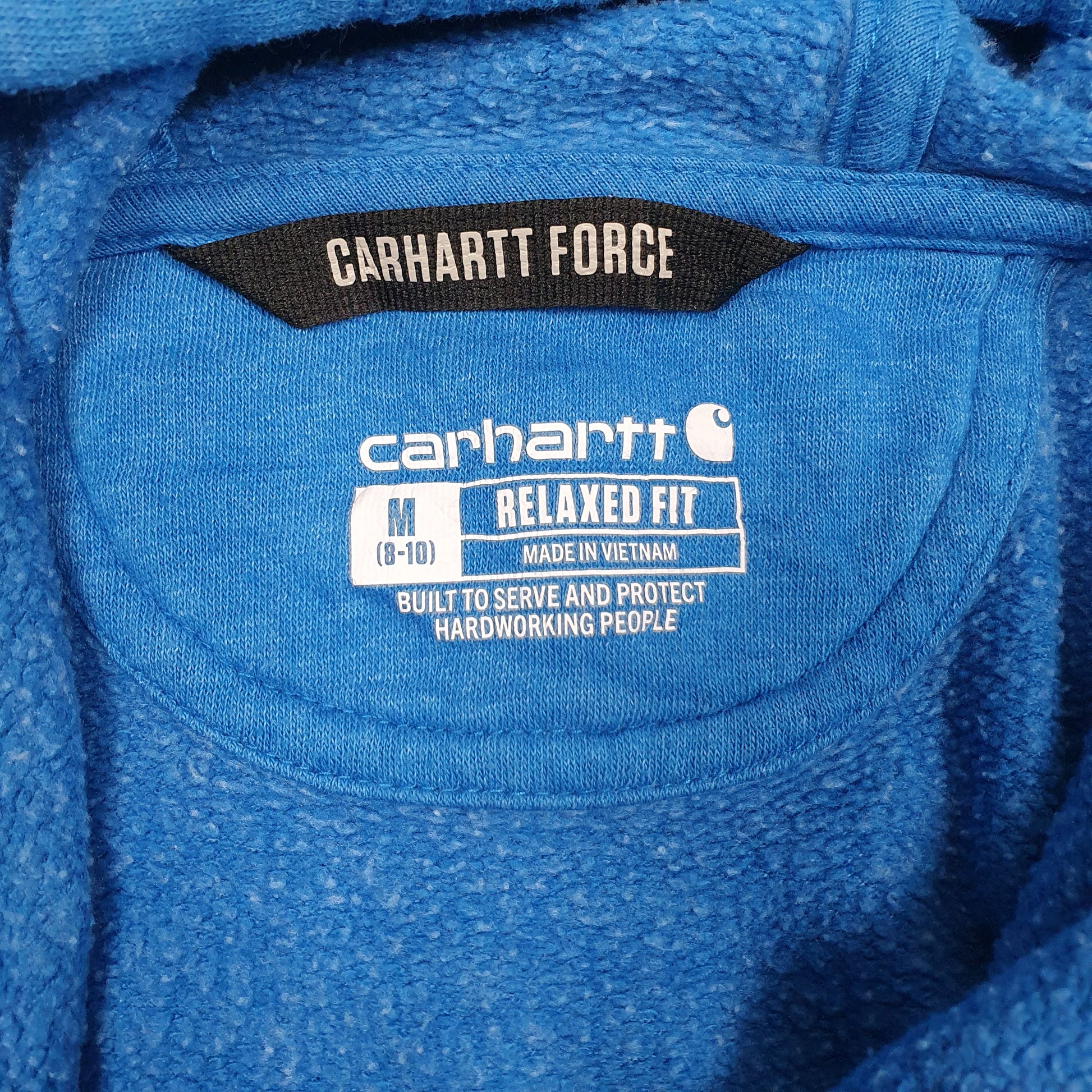 Womens Blue Carhartt Spellout Hoodie Jumper