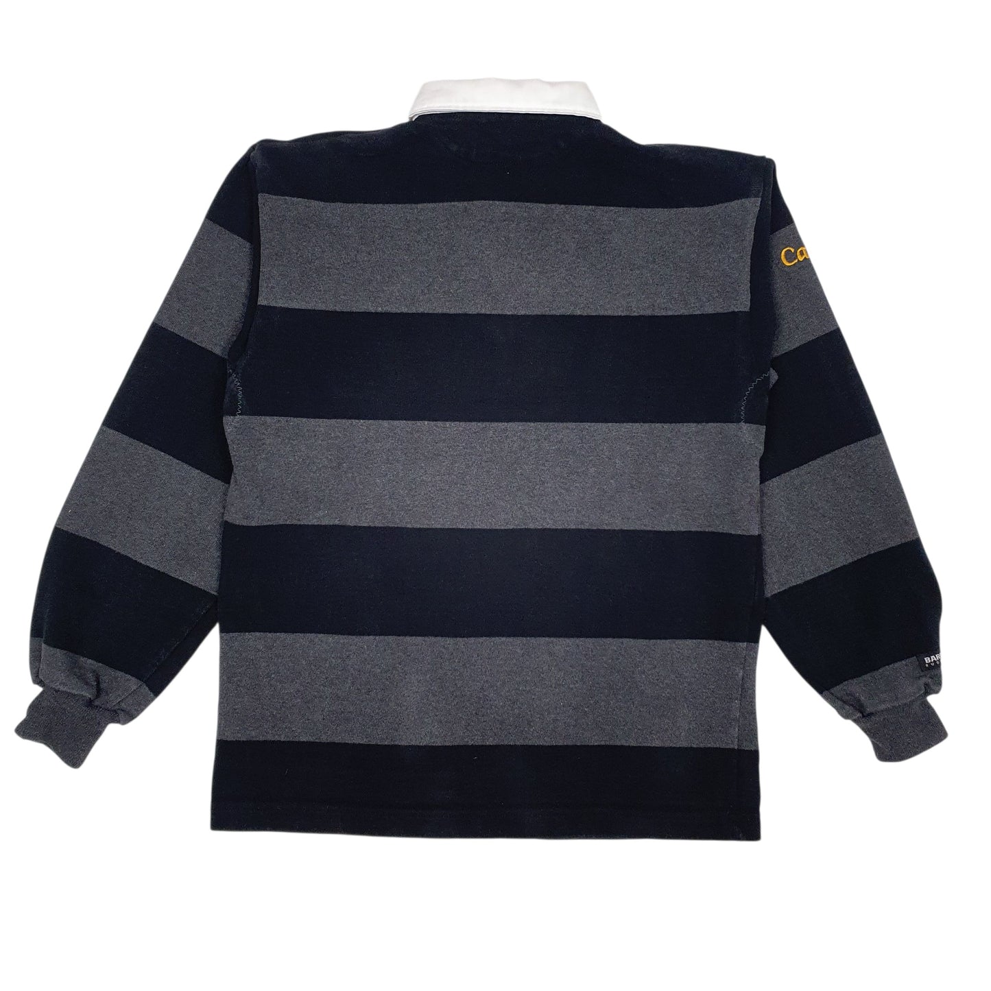 Mens Grey Barbarian Rugby Crewneck Polo Shirt