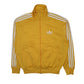 Mens Yellow Adidas Retro Windbreaker Full Zip Jumper
