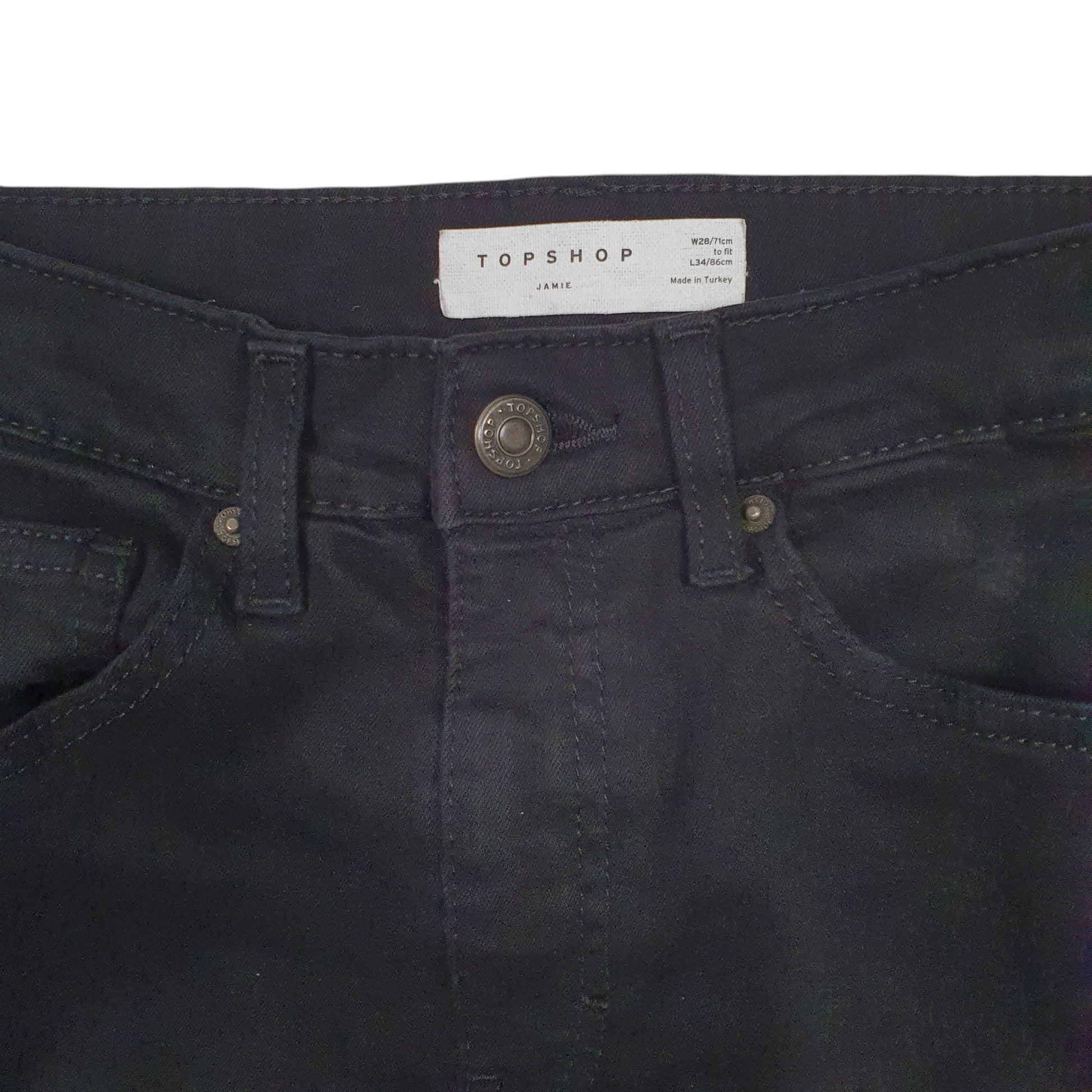 Womens Black Topshop Ripped Stretch  Jeans