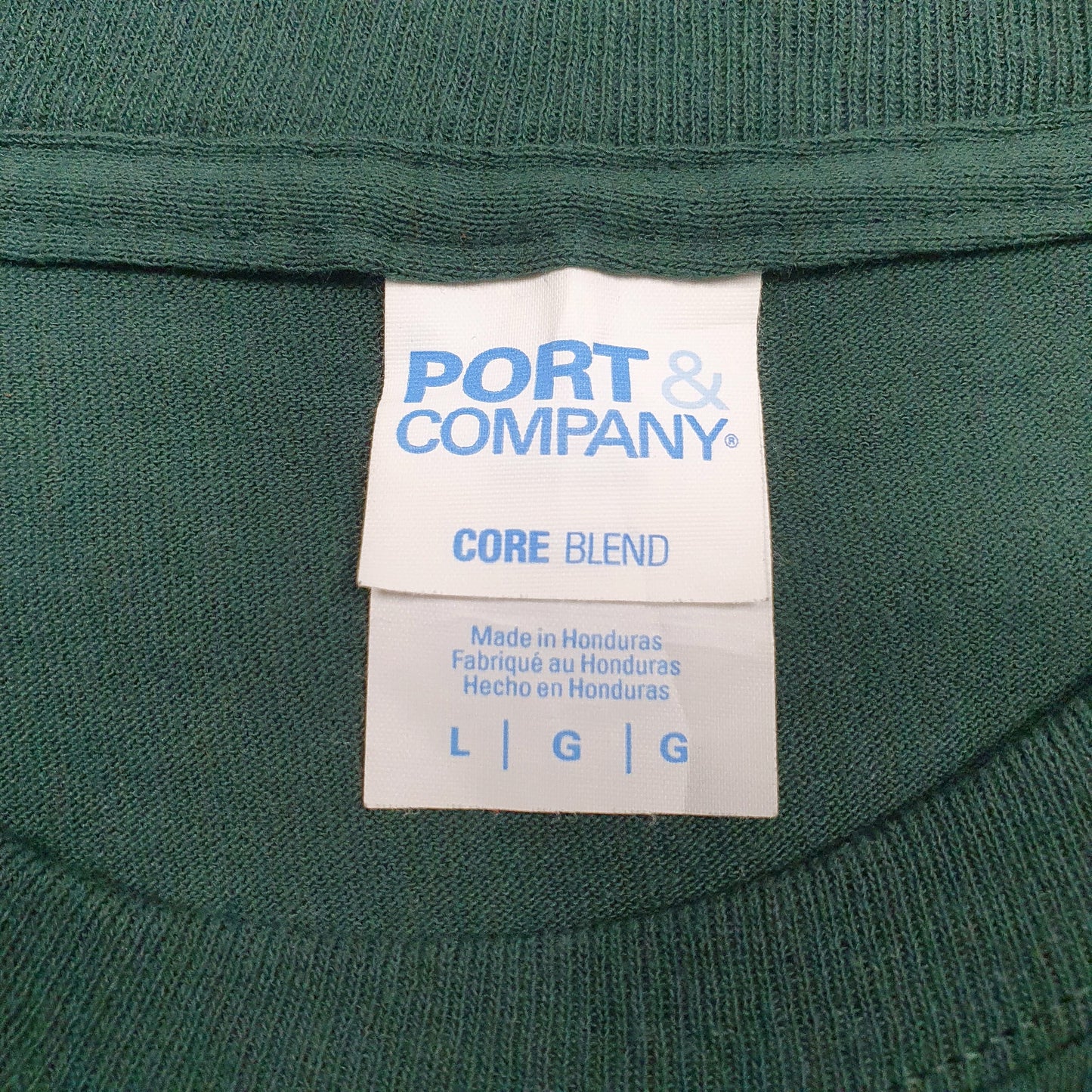 Mens Green Port & Company Indiana Derby  T Shirt