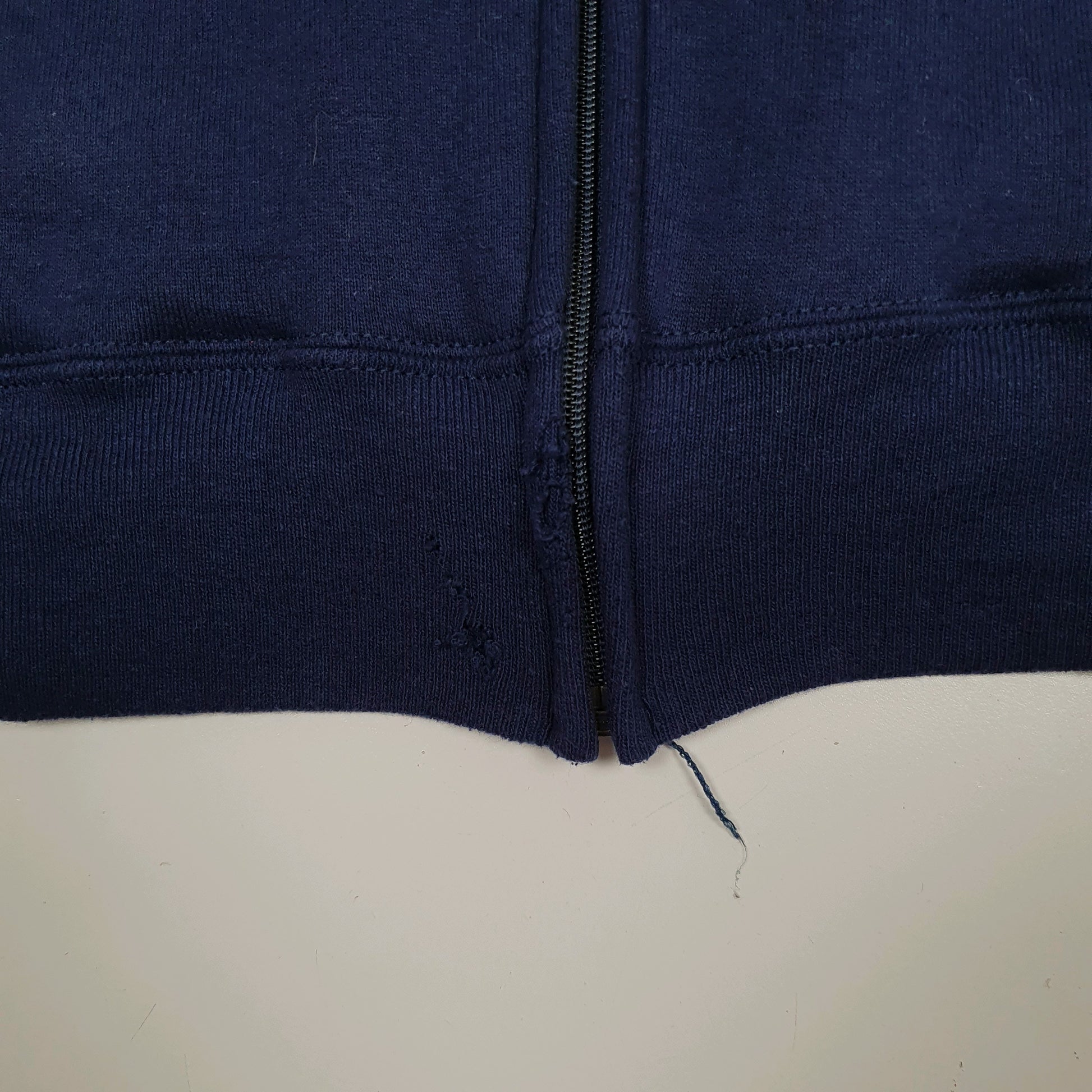 Mens Navy Russell Athletic Vintage 90s Made In USA Michigan University Hoodie Full Zip Jumper