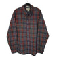 Mens Grey L.L.Bean Thick Plaid Chamois Long Sleeve Shirt