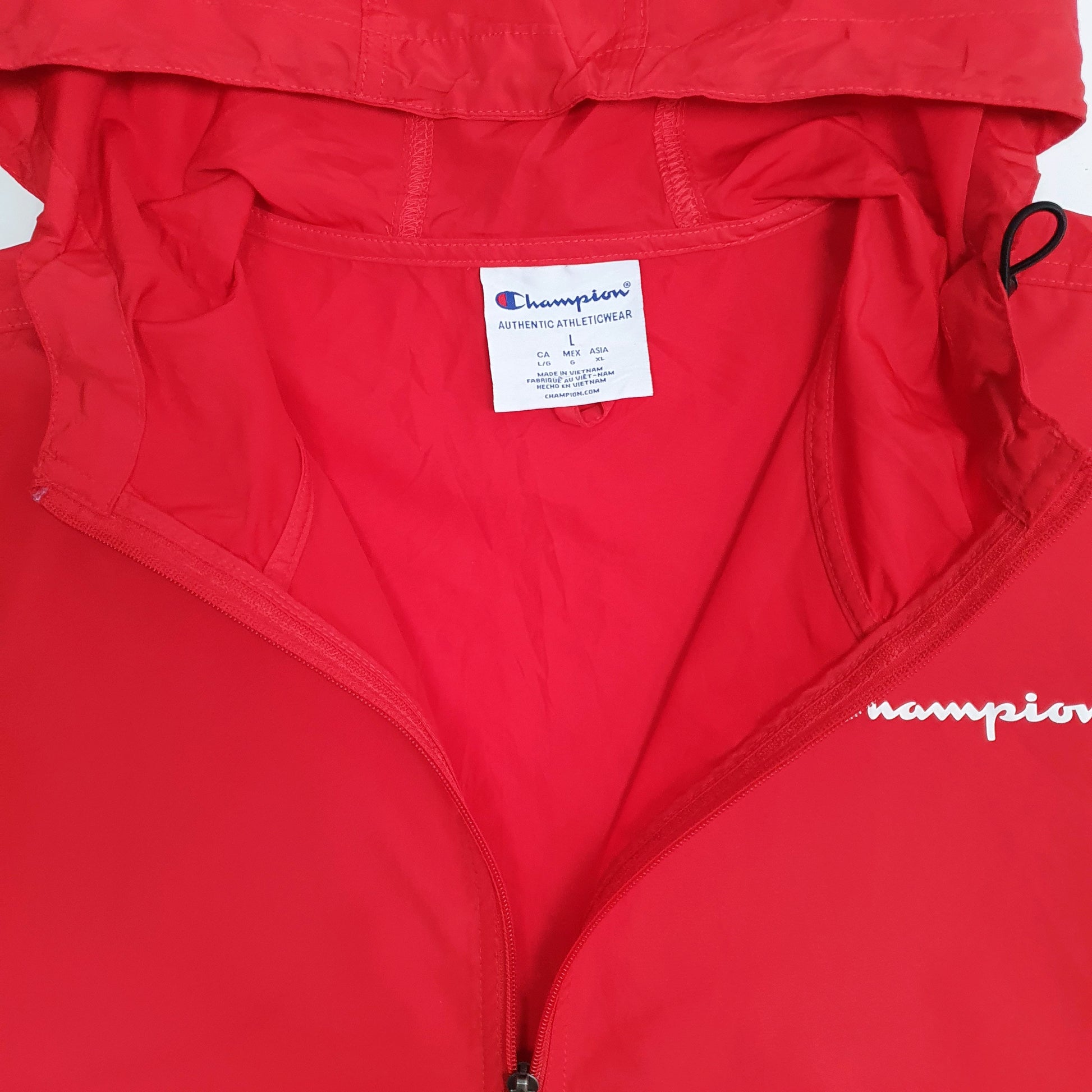 Mens Red Champion Pullover  Coat