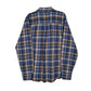 Mens Blue Woolrich Trout Run Thick Flannel Plaid  Shirt