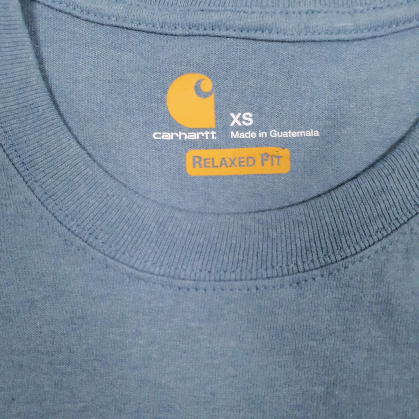 Mens Blue Carhartt Spellout  T Shirt